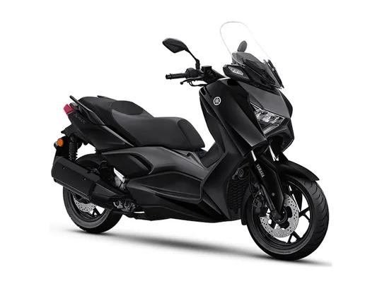 Yamaha XMAX 250 cc in Metallic Black; model reference, not a photo of the rental unit
